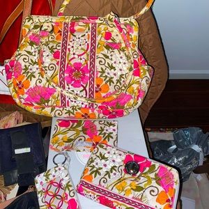 Vera Bradley Tea Garden 4 piece purse set